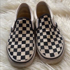 Black and White checkered Vans, women’s size 7.5